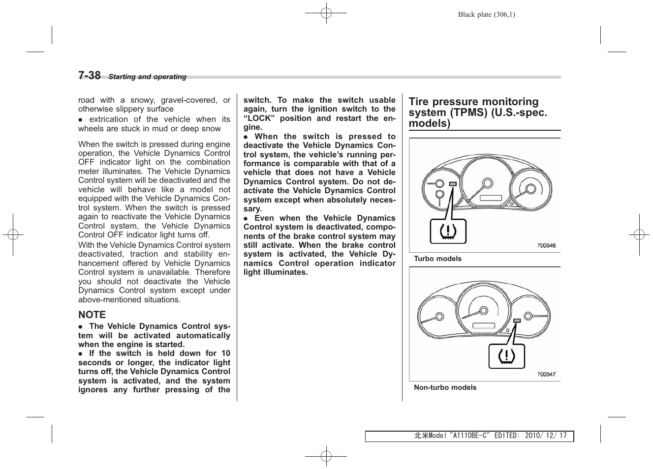 Subaru 2011 Impreza WRX User Manual | Page 302 / 459