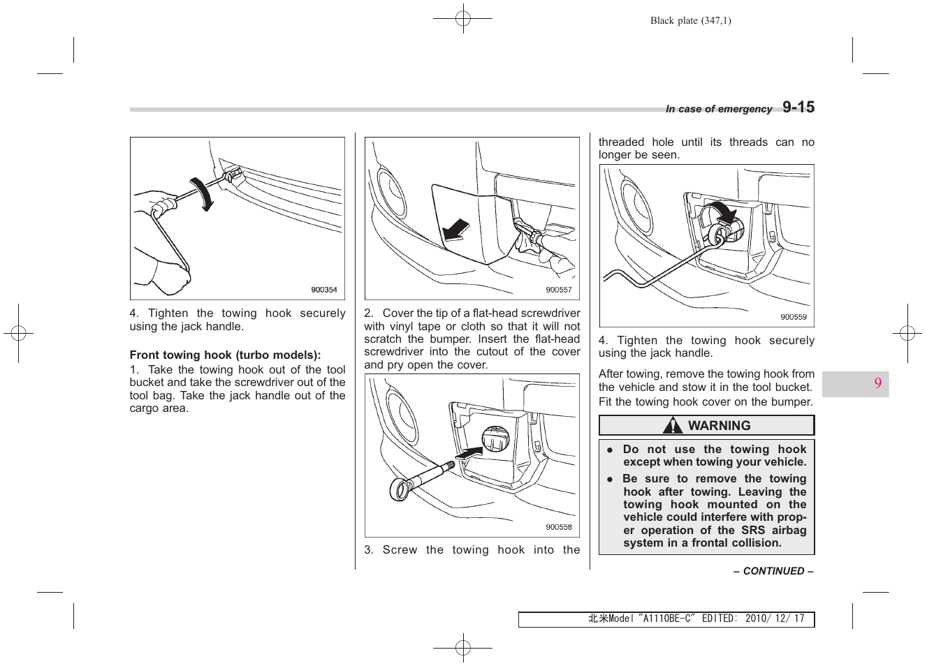 Subaru 2011 Impreza WRX User Manual | Page 343 / 459