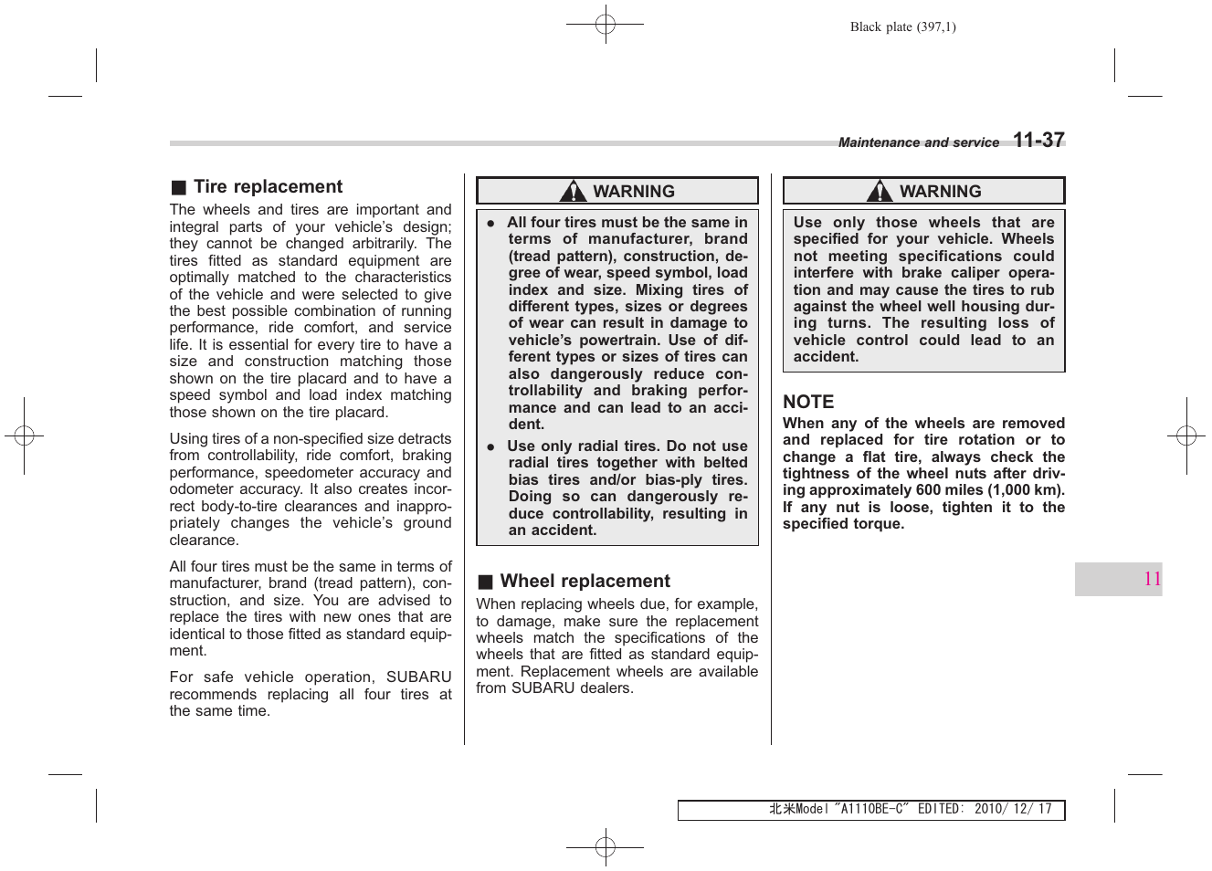 Subaru 2011 Impreza WRX User Manual | Page 391 / 459