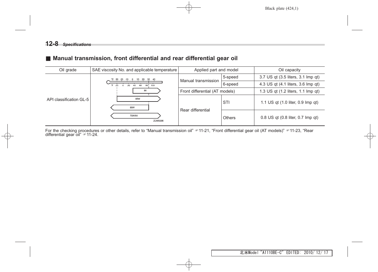 Subaru 2011 Impreza WRX User Manual | Page 418 / 459