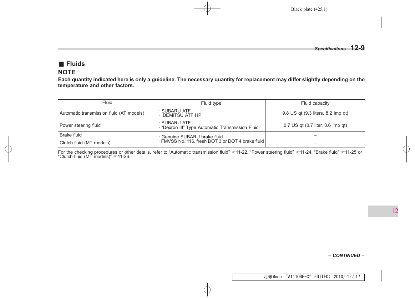 Subaru 2011 Impreza WRX User Manual | Page 419 / 459