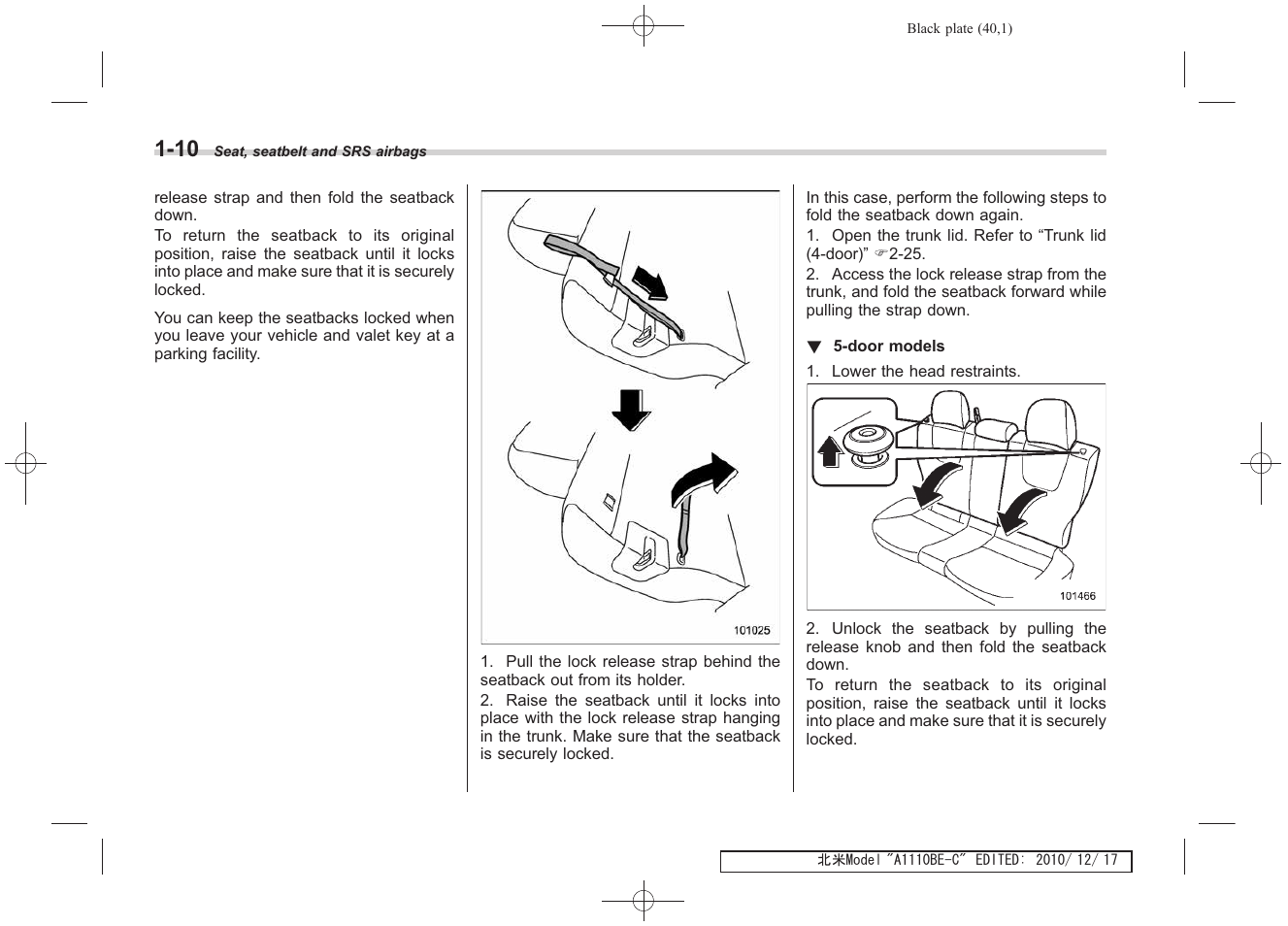 Subaru 2011 Impreza WRX User Manual | Page 42 / 459