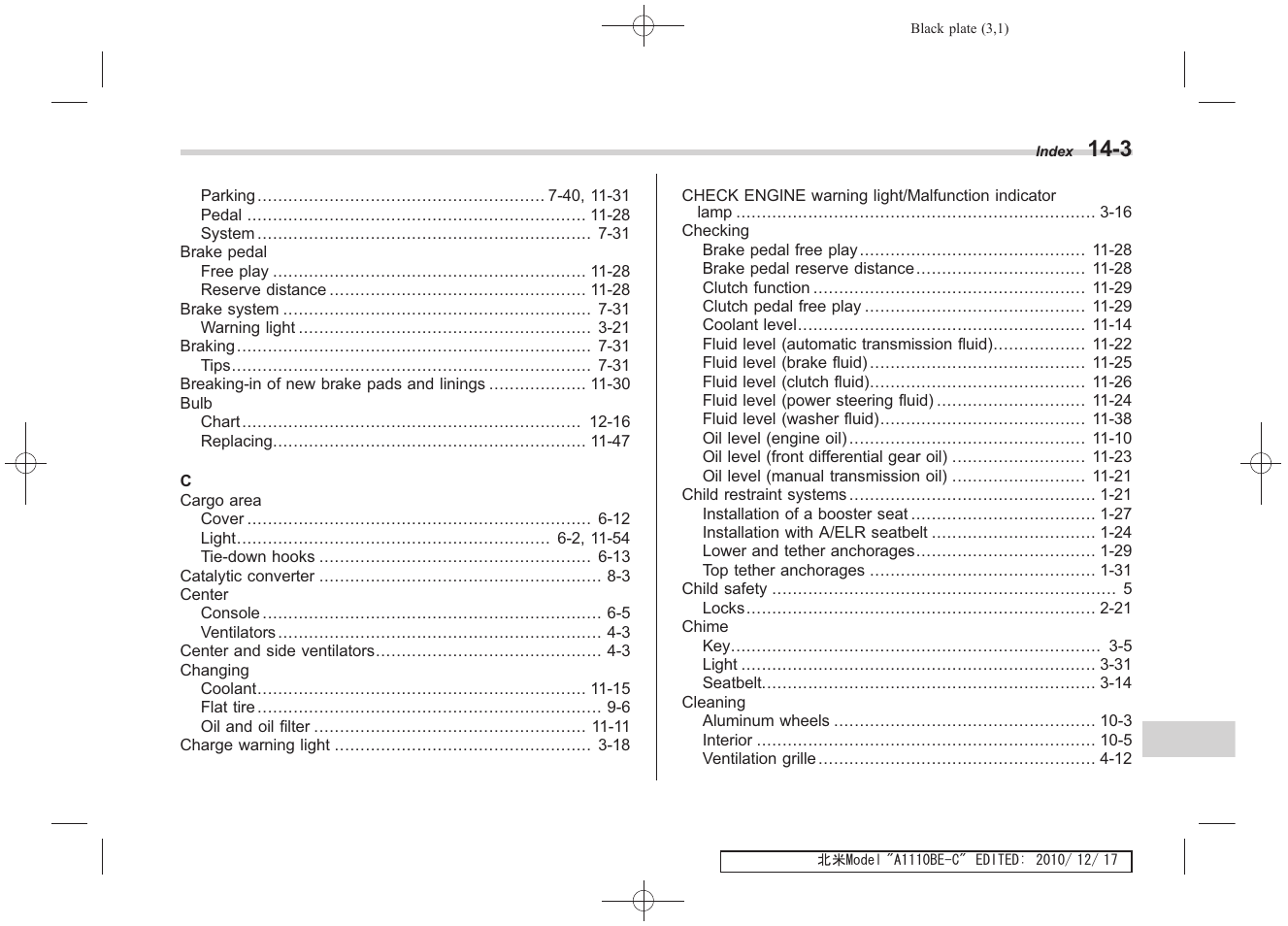 Subaru 2011 Impreza WRX User Manual | Page 449 / 459