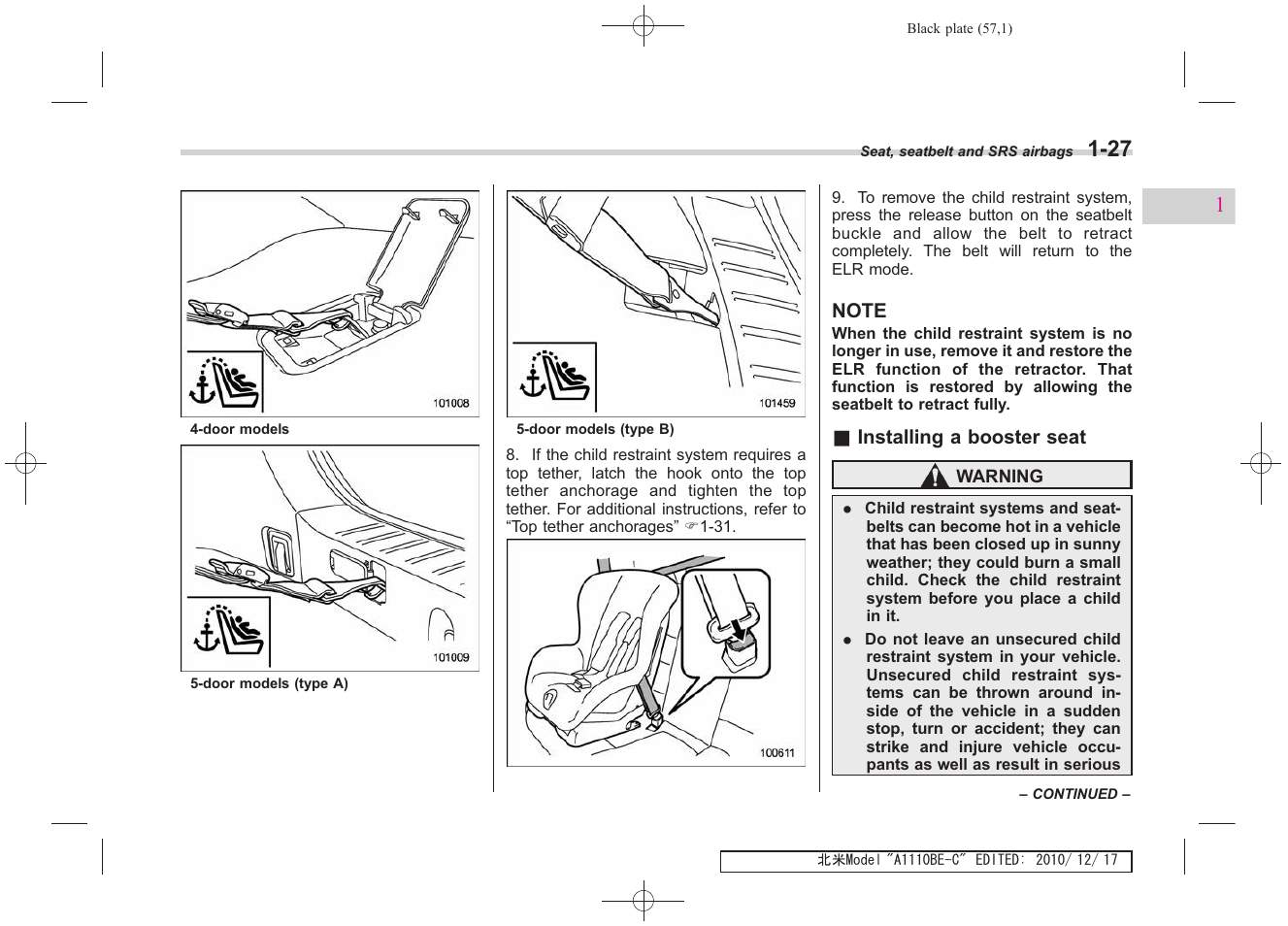 Subaru 2011 Impreza WRX User Manual | Page 59 / 459