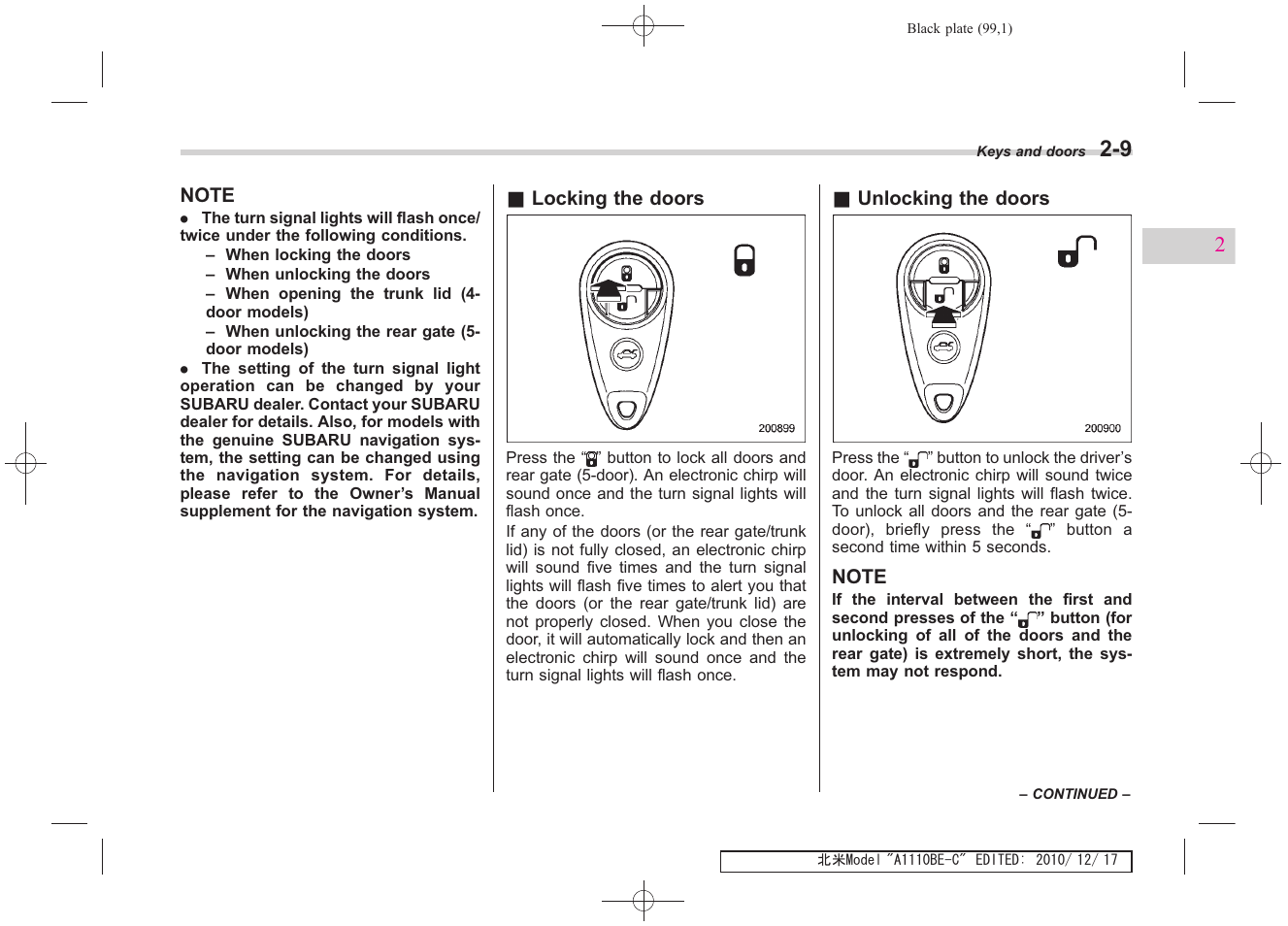 Subaru 2011 Impreza WRX User Manual | Page 99 / 459