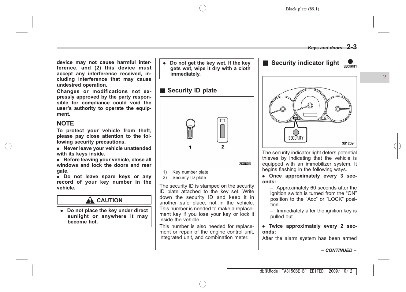 Subaru 2010 Forester User Manual | Page 100 / 414