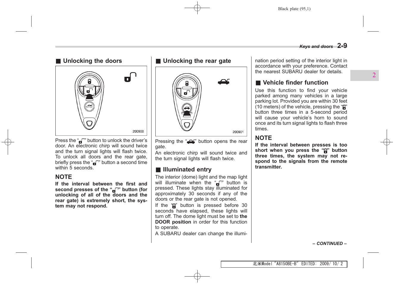 Subaru 2010 Forester User Manual | Page 106 / 414