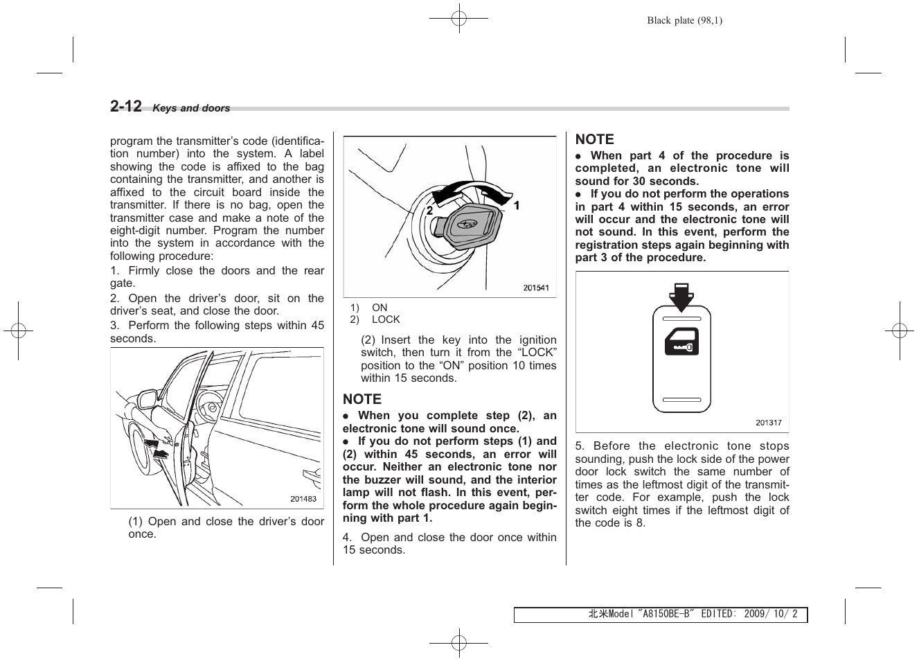 Subaru 2010 Forester User Manual | Page 109 / 414