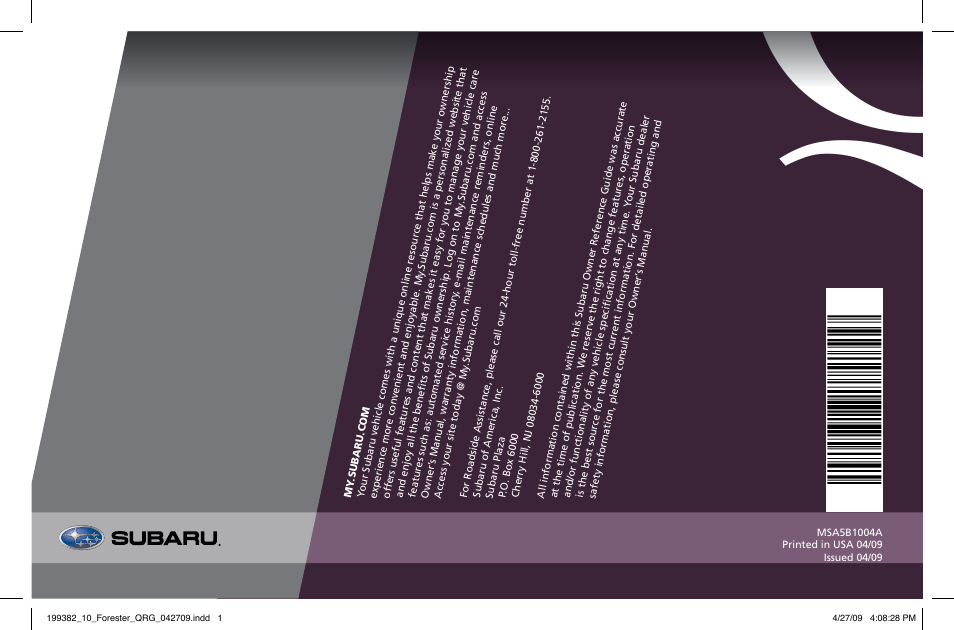 Subaru 2010 Forester User Manual | Page 12 / 414