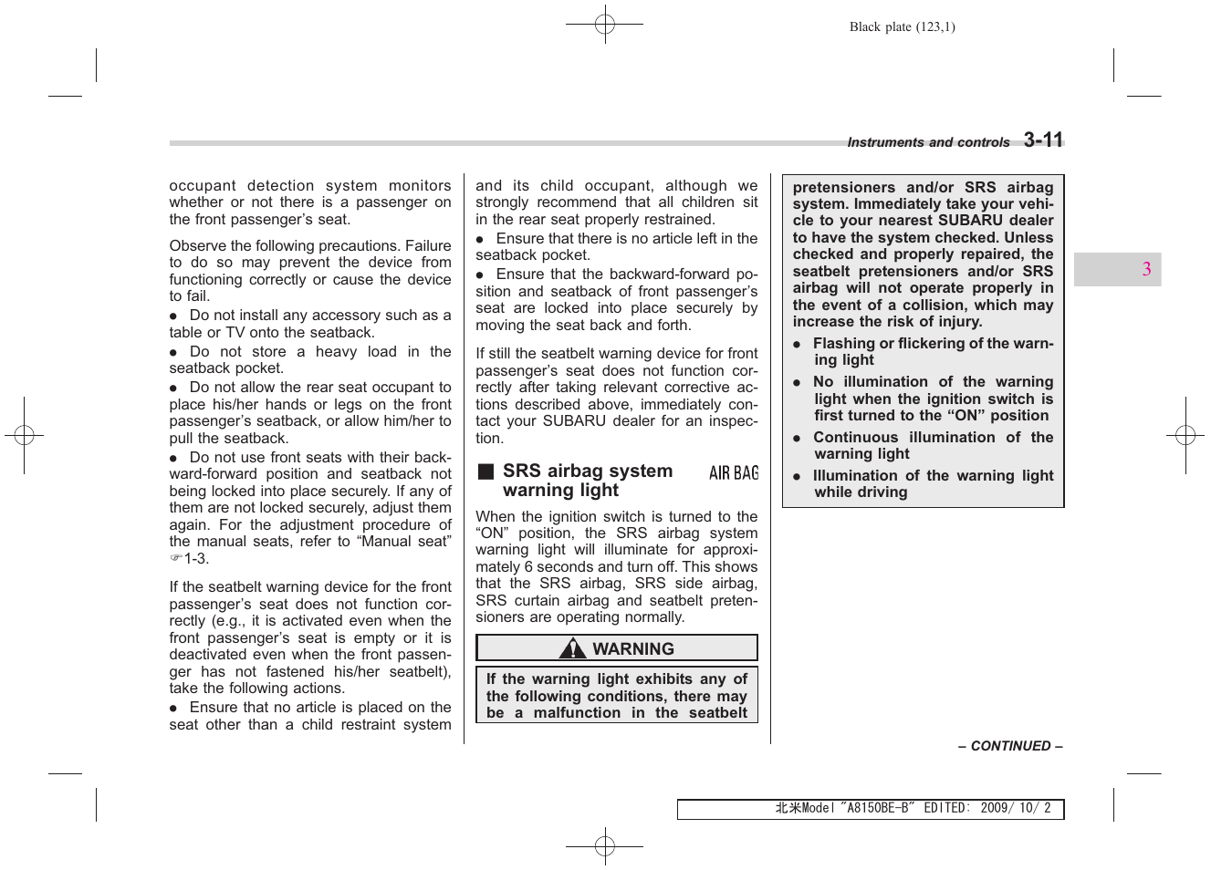 Subaru 2010 Forester User Manual | Page 134 / 414