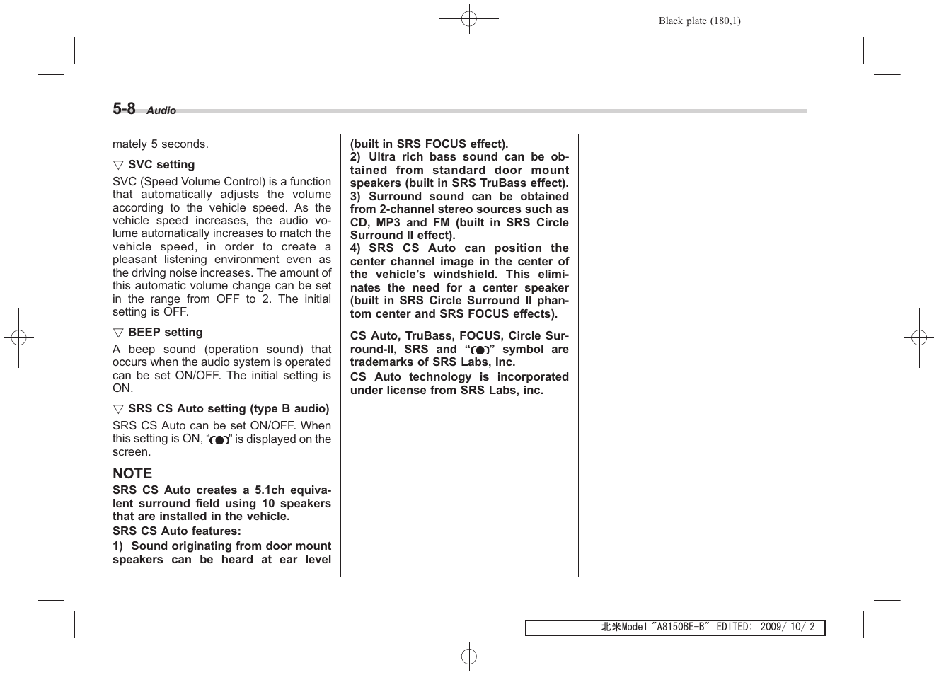 Subaru 2010 Forester User Manual | Page 191 / 414