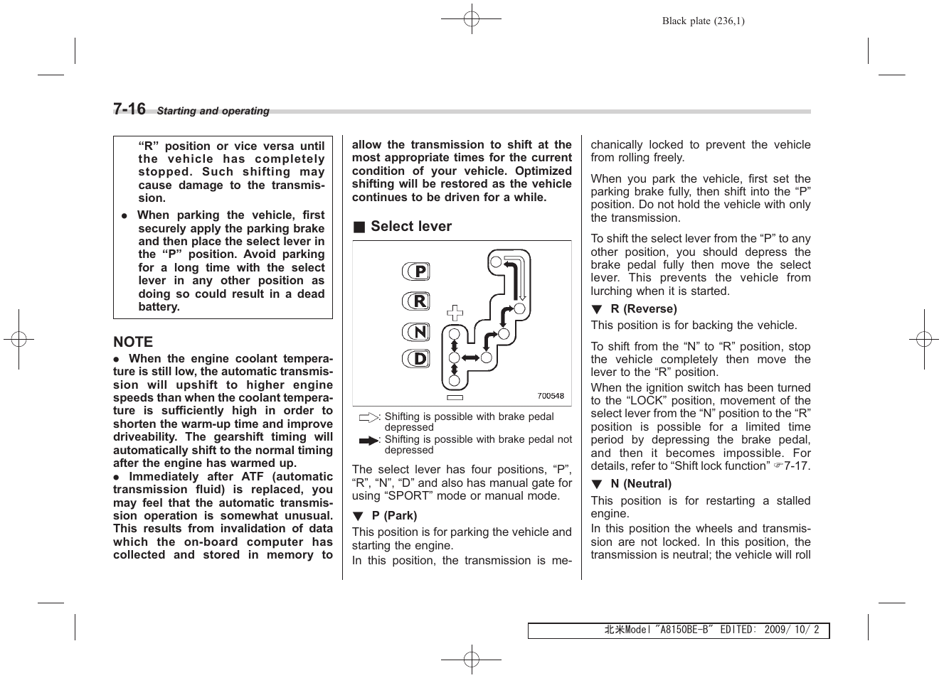 Subaru 2010 Forester User Manual | Page 245 / 414