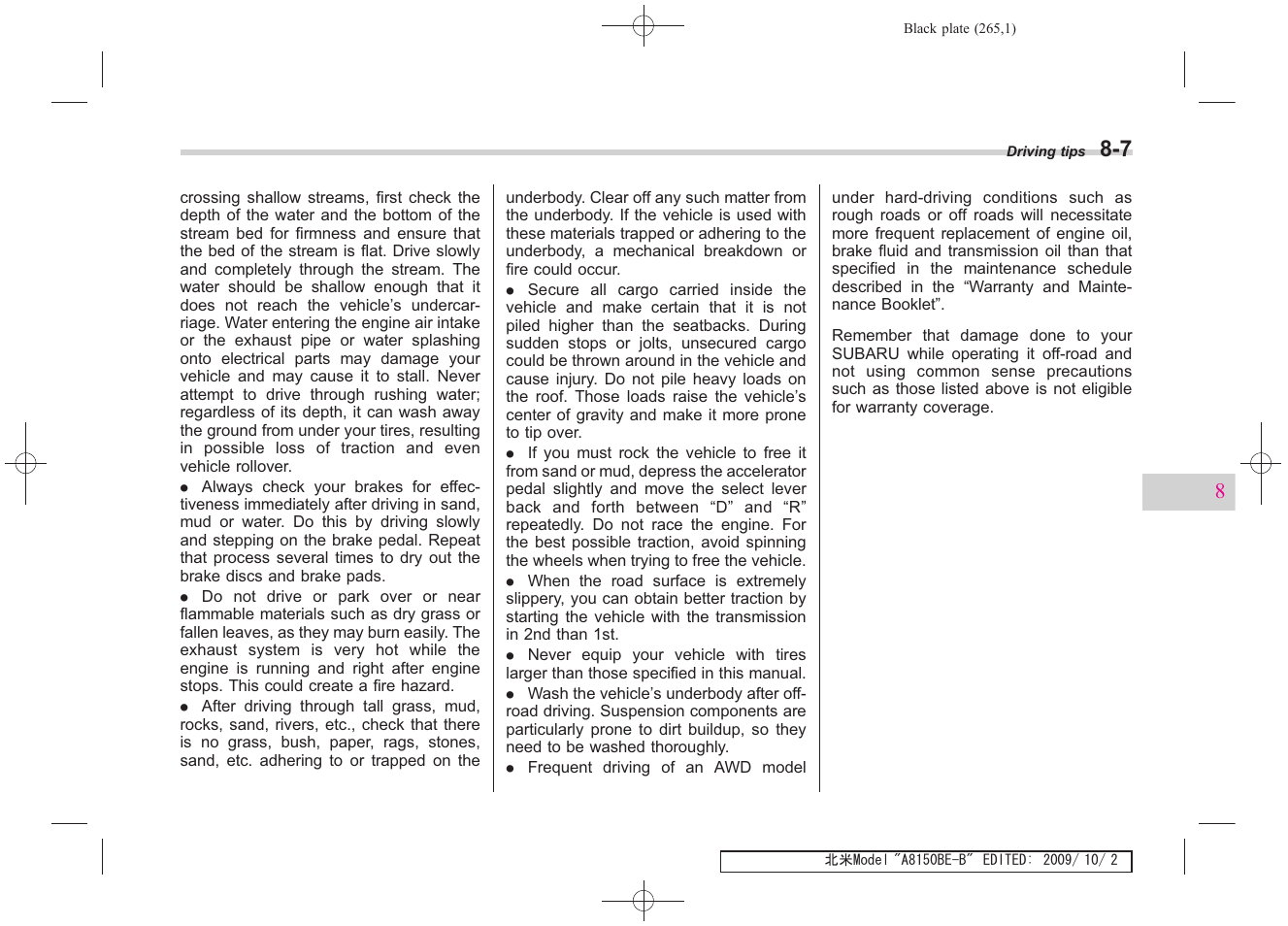 Subaru 2010 Forester User Manual | Page 274 / 414