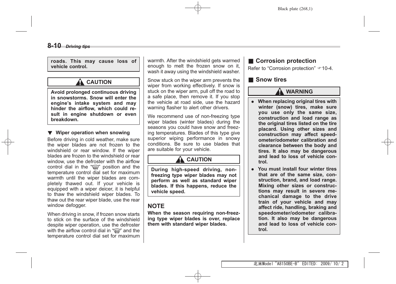 Subaru 2010 Forester User Manual | Page 277 / 414