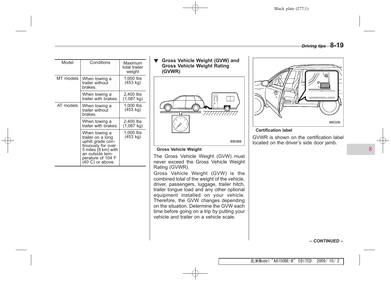 Subaru 2010 Forester User Manual | Page 286 / 414