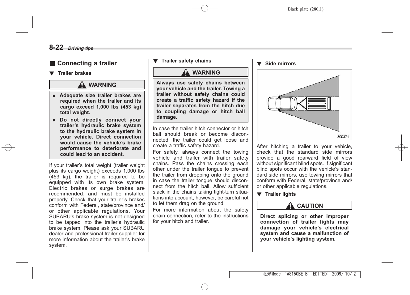 Subaru 2010 Forester User Manual | Page 289 / 414