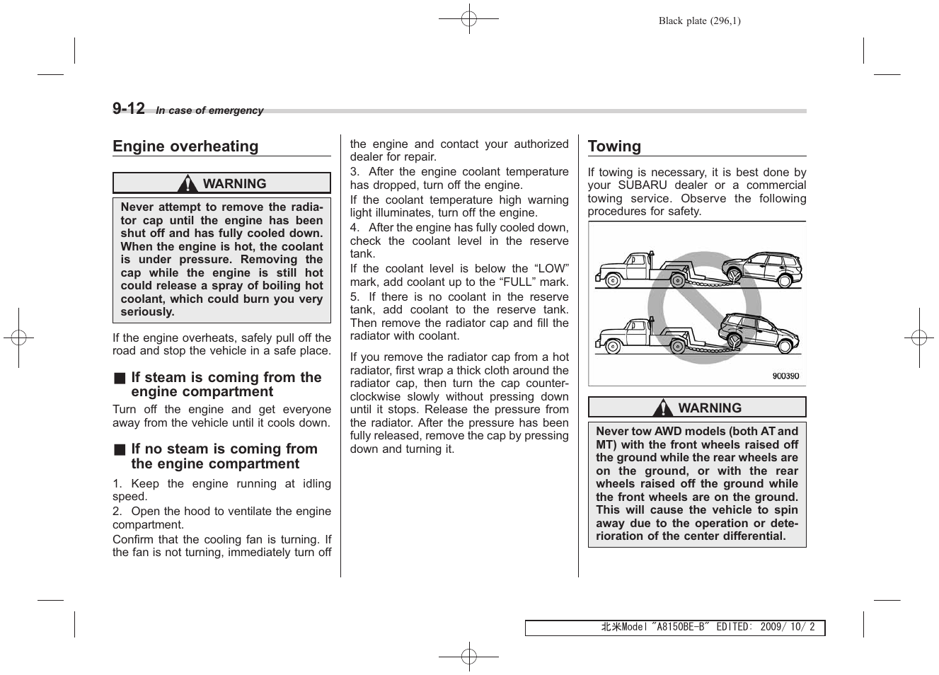 Subaru 2010 Forester User Manual | Page 305 / 414