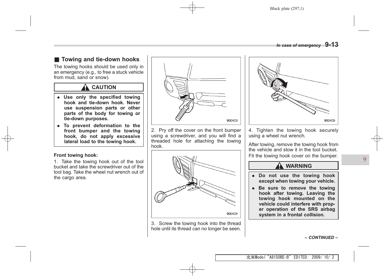 Subaru 2010 Forester User Manual | Page 306 / 414