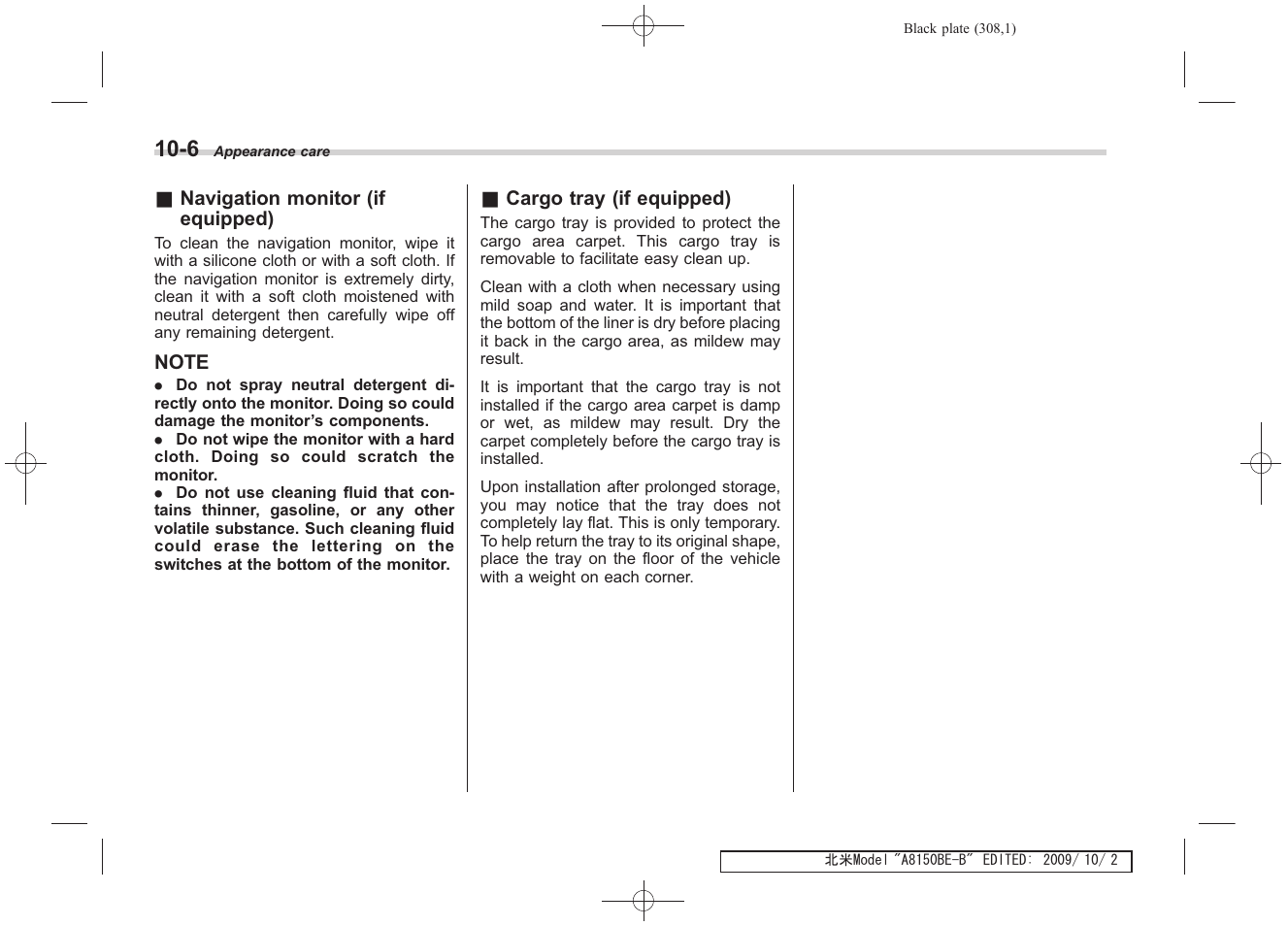 Subaru 2010 Forester User Manual | Page 317 / 414