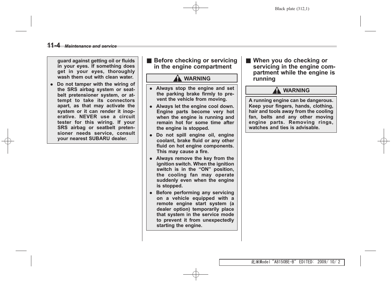 Subaru 2010 Forester User Manual | Page 321 / 414