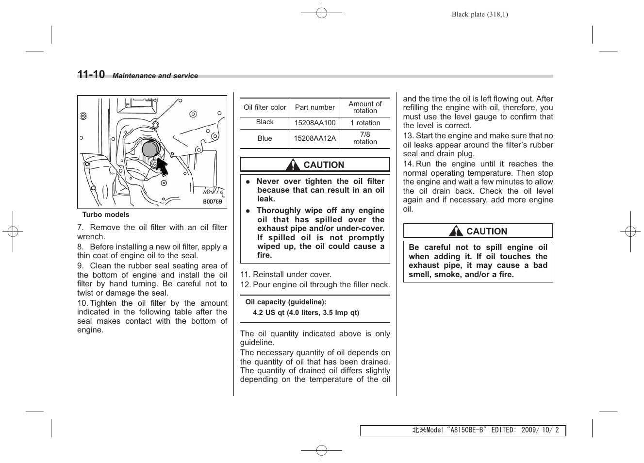 Subaru 2010 Forester User Manual | Page 327 / 414