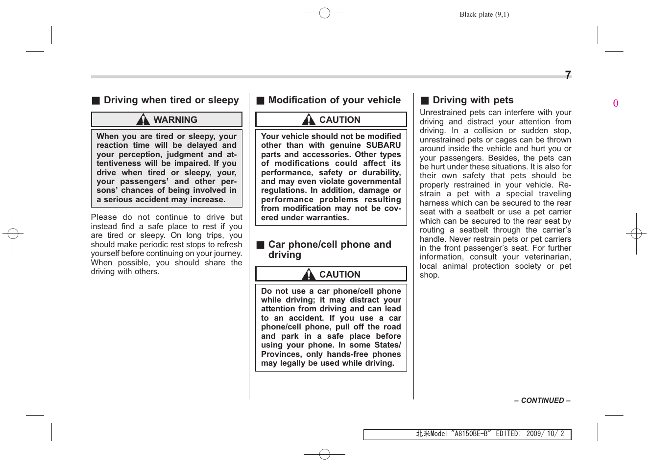 Subaru 2010 Forester User Manual | Page 33 / 414