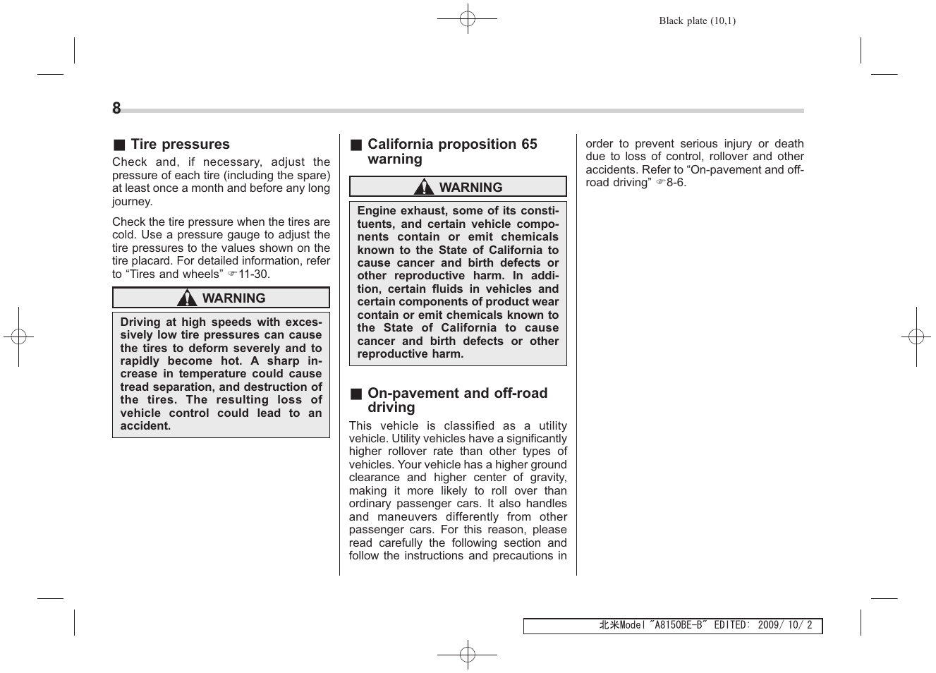 Subaru 2010 Forester User Manual | Page 34 / 414