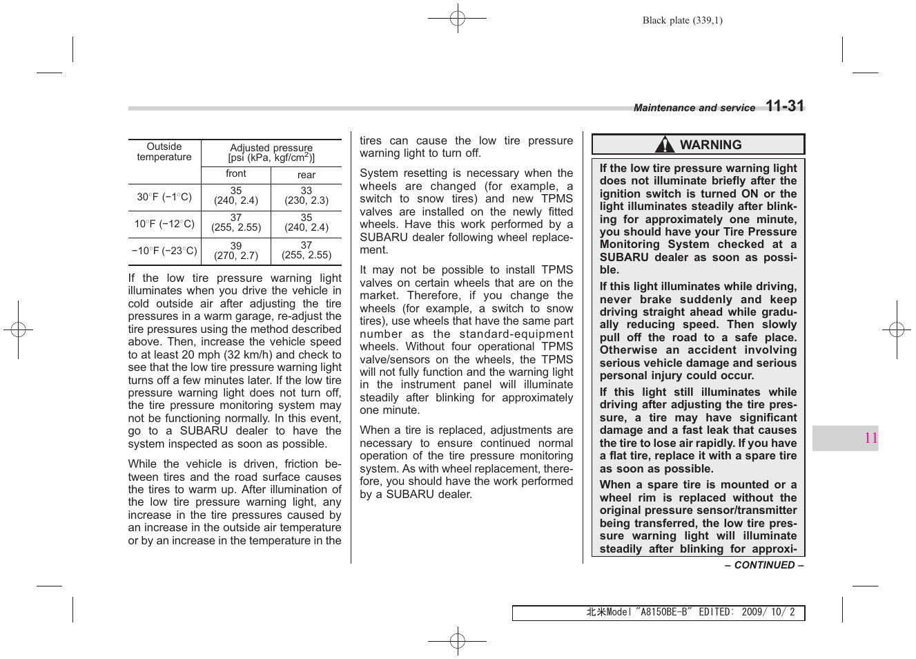 Subaru 2010 Forester User Manual | Page 348 / 414