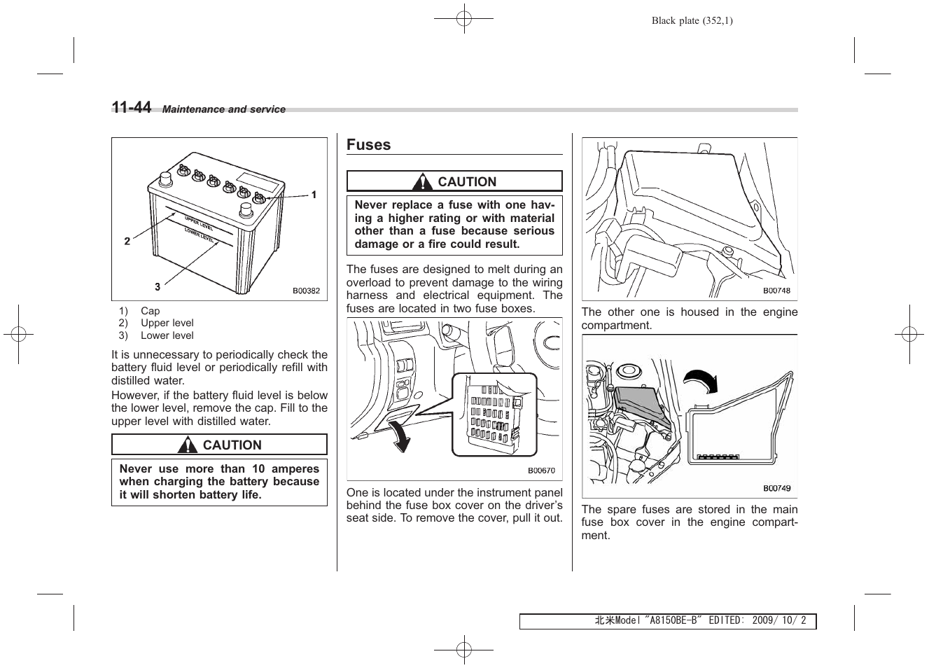 Fuses | Subaru 2010 Forester User Manual | Page 361 / 414