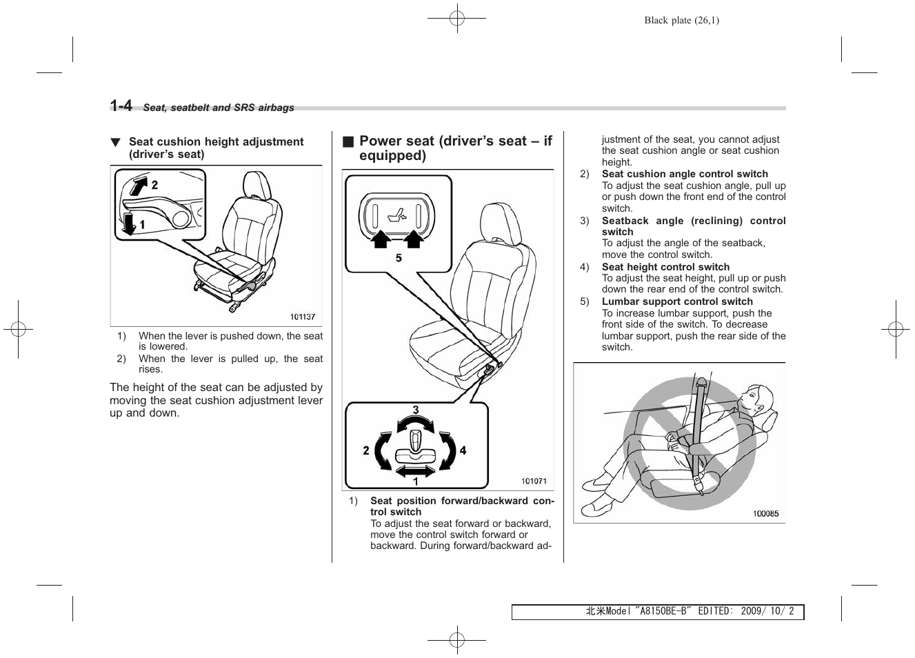 Subaru 2010 Forester User Manual | Page 39 / 414