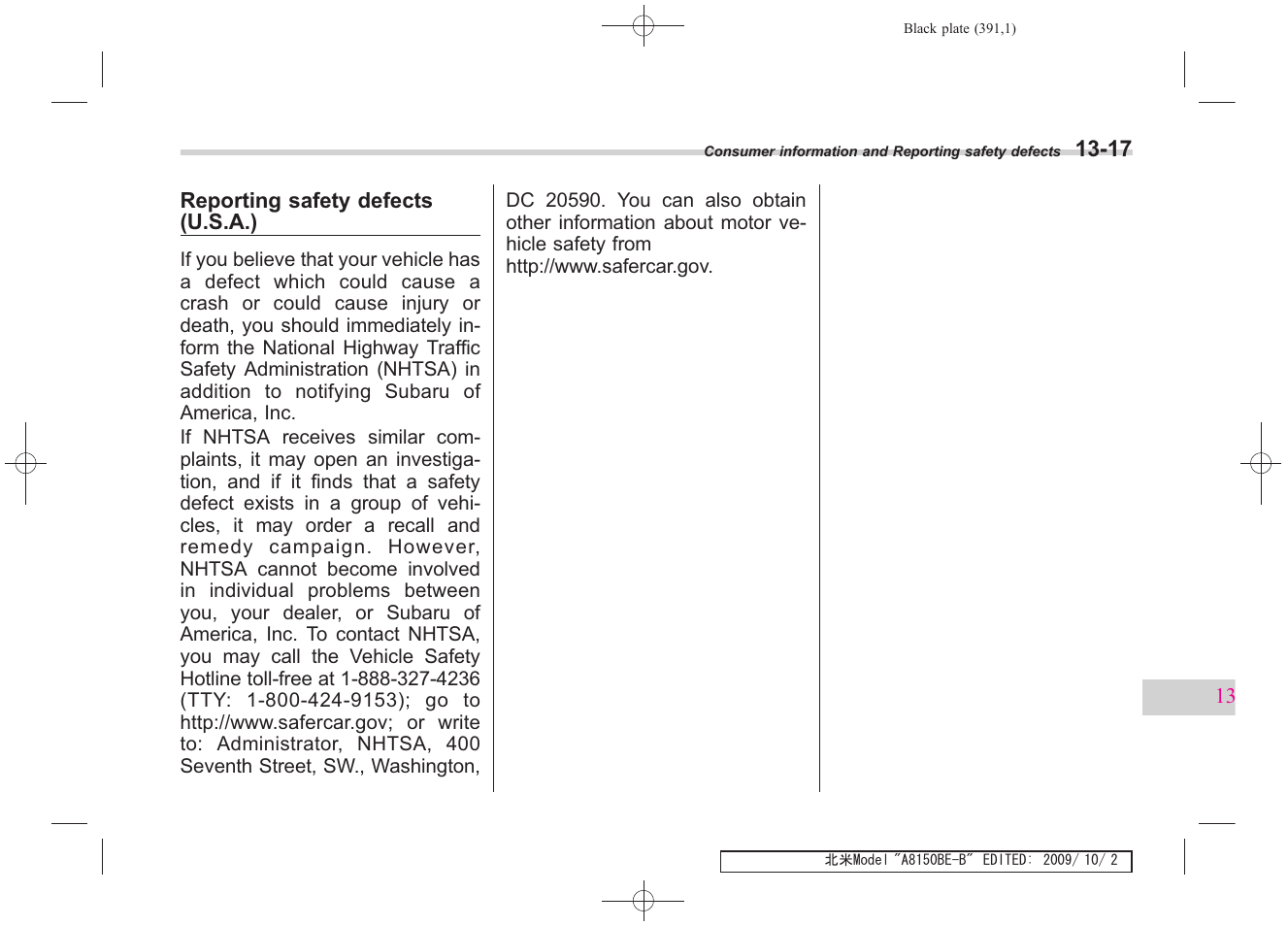 Subaru 2010 Forester User Manual | Page 400 / 414