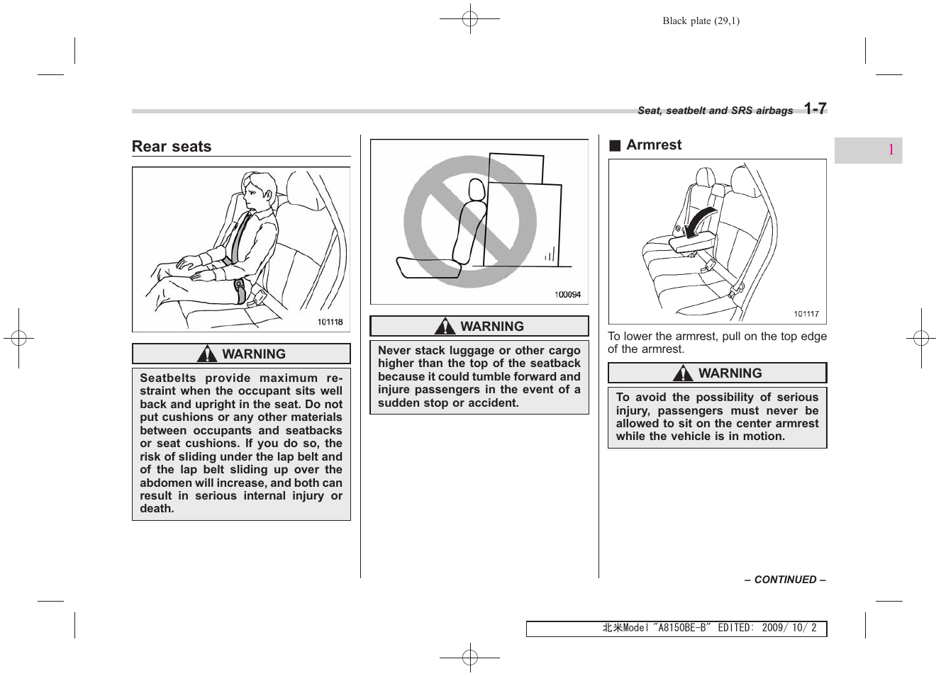 Subaru 2010 Forester User Manual | Page 42 / 414