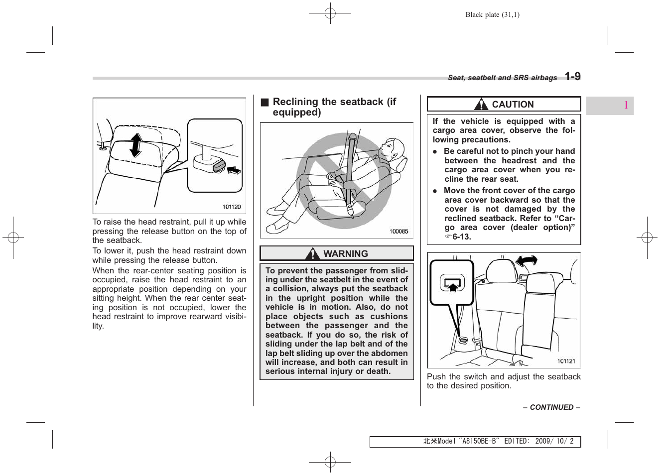 Subaru 2010 Forester User Manual | Page 44 / 414