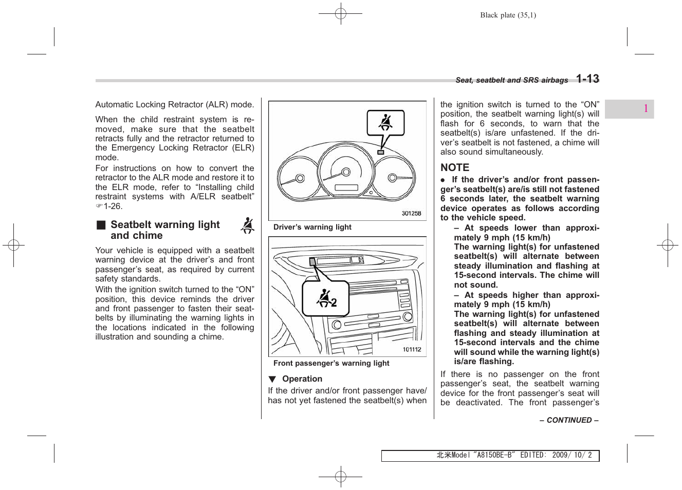 Subaru 2010 Forester User Manual | Page 48 / 414