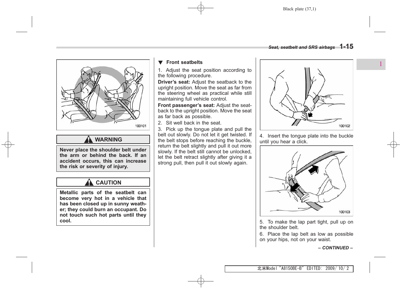 Subaru 2010 Forester User Manual | Page 50 / 414