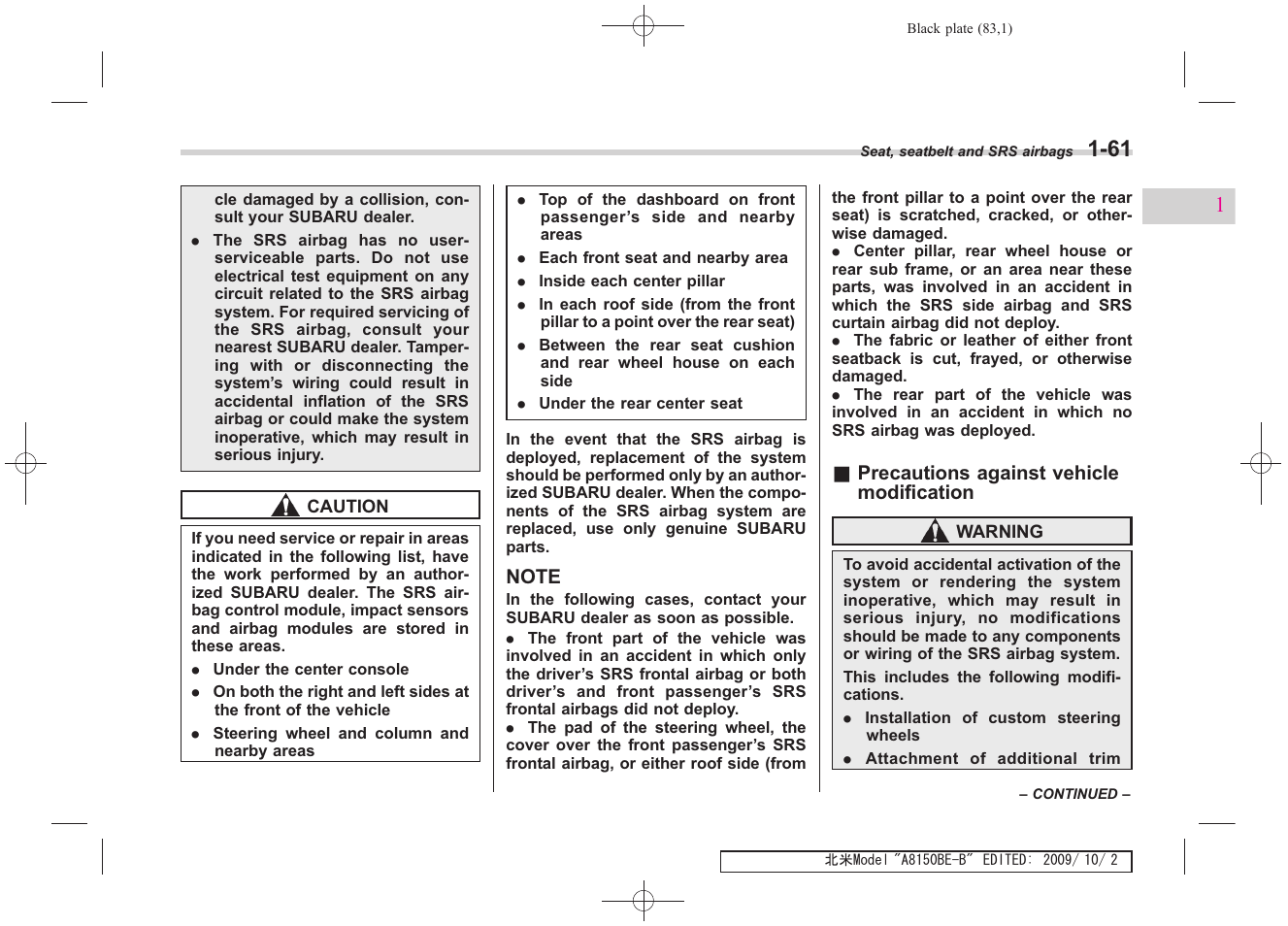 Subaru 2010 Forester User Manual | Page 96 / 414