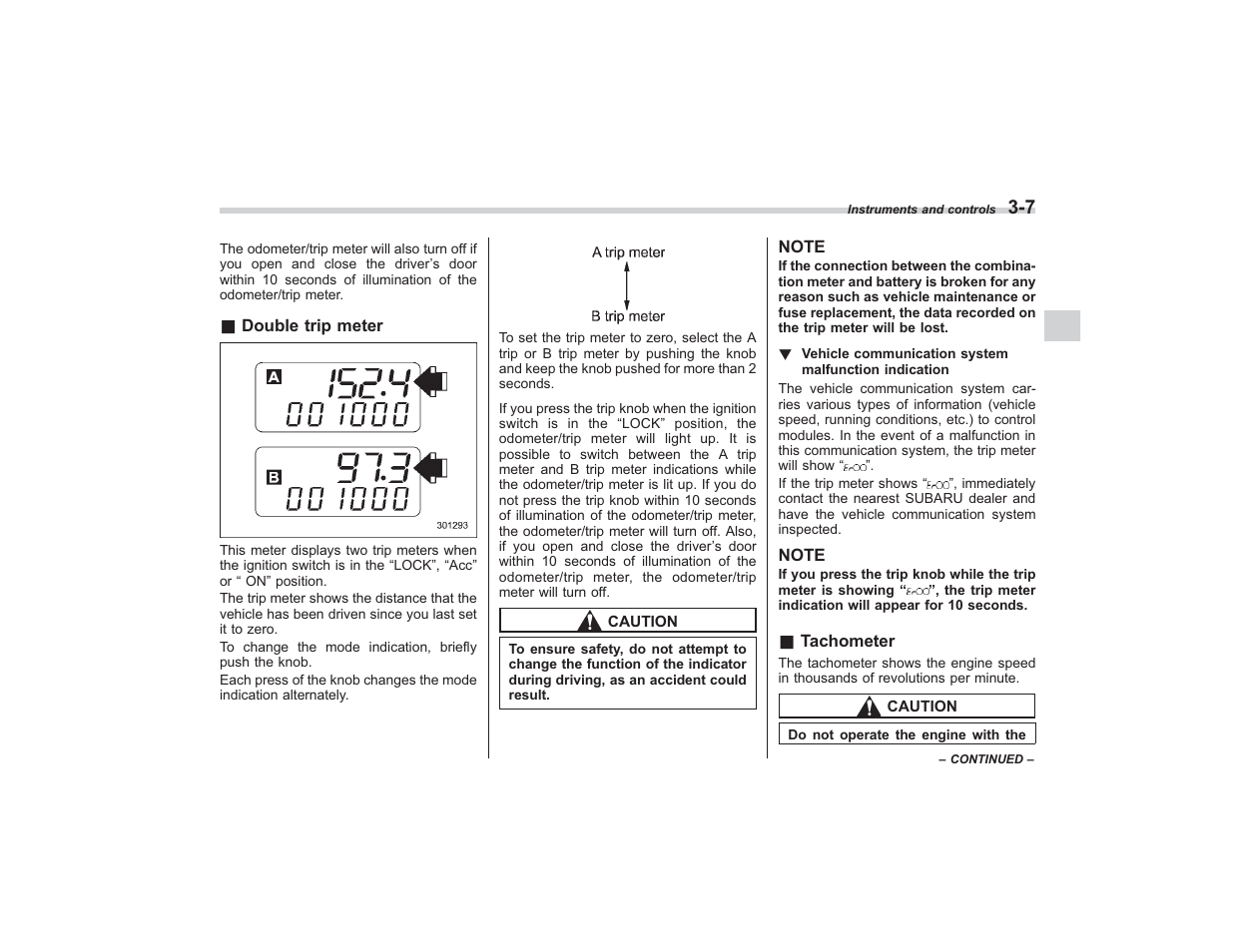 Subaru 2009 Tribeca User Manual | Page 129 / 411