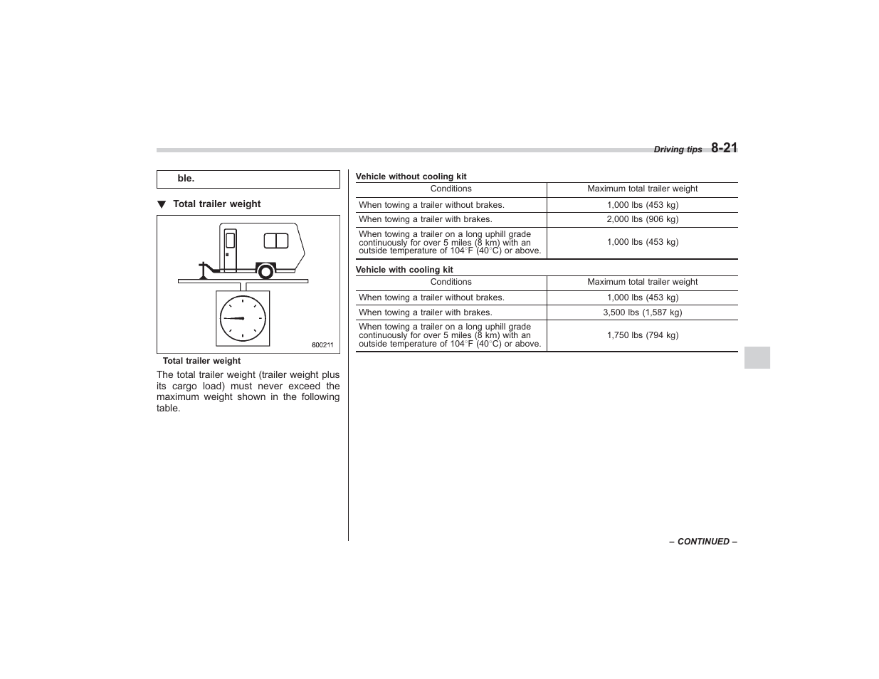 Subaru 2009 Tribeca User Manual | Page 291 / 411