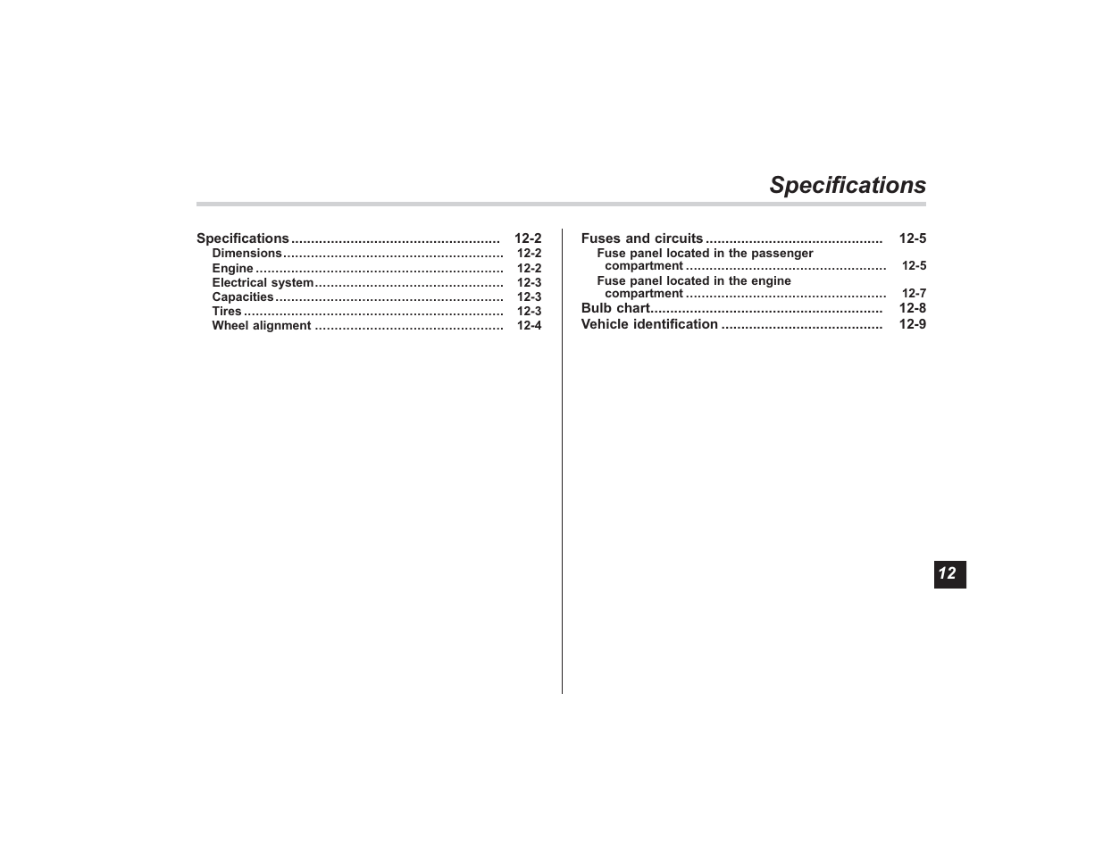 Msa5m0908a_19, Specifications | Subaru 2009 Tribeca User Manual | Page 375 / 411