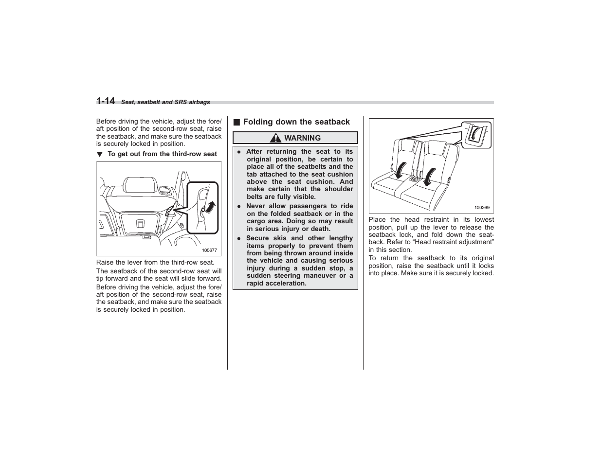 Subaru 2009 Tribeca User Manual | Page 38 / 411