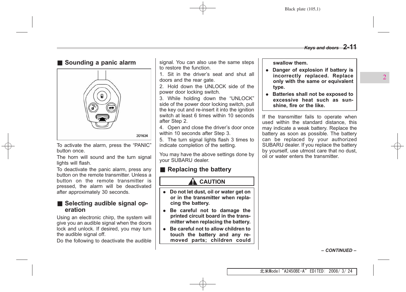 Subaru 2009 Legacy User Manual | Page 103 / 447