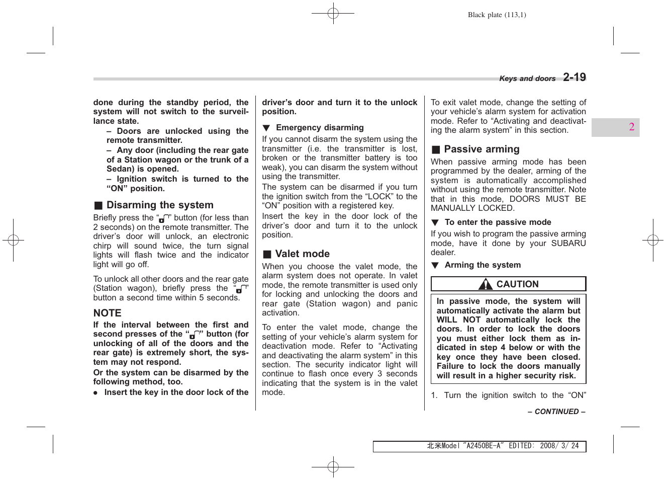 Subaru 2009 Legacy User Manual | Page 111 / 447