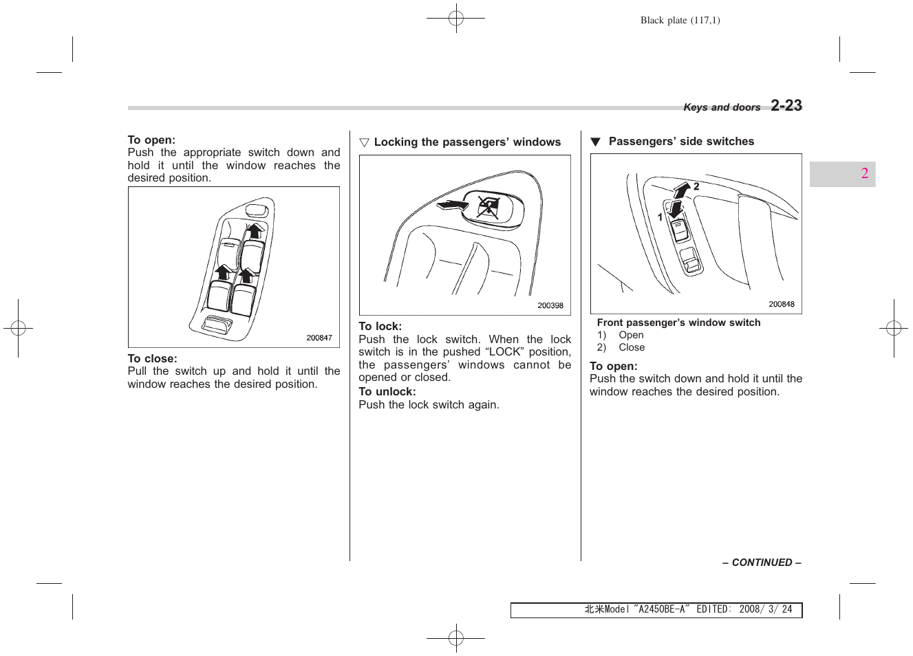 Subaru 2009 Legacy User Manual | Page 115 / 447