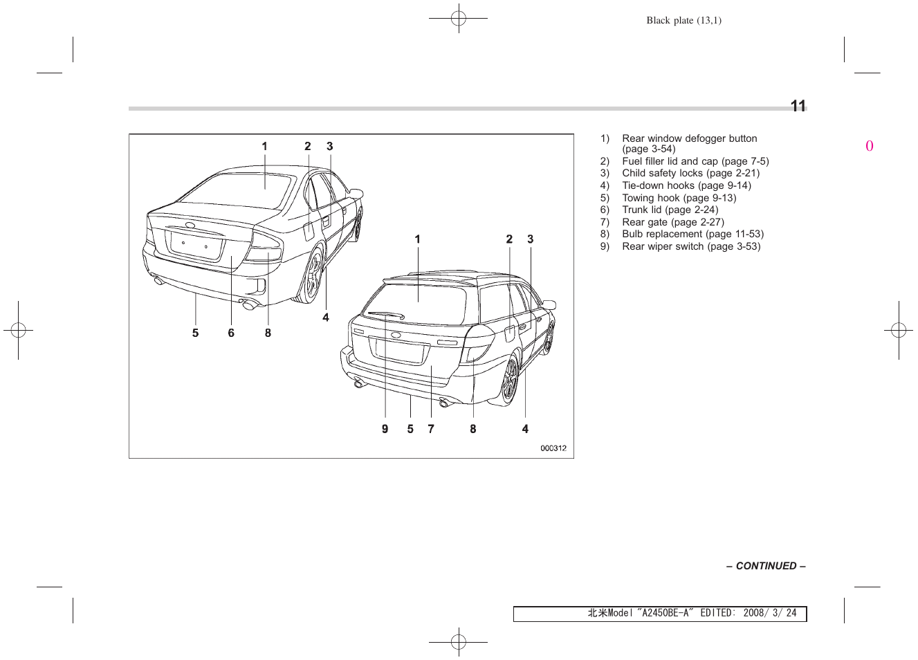 Subaru 2009 Legacy User Manual | Page 13 / 447