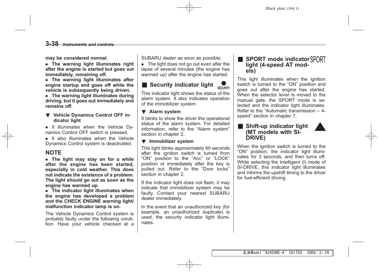 Subaru 2009 Legacy User Manual | Page 161 / 447