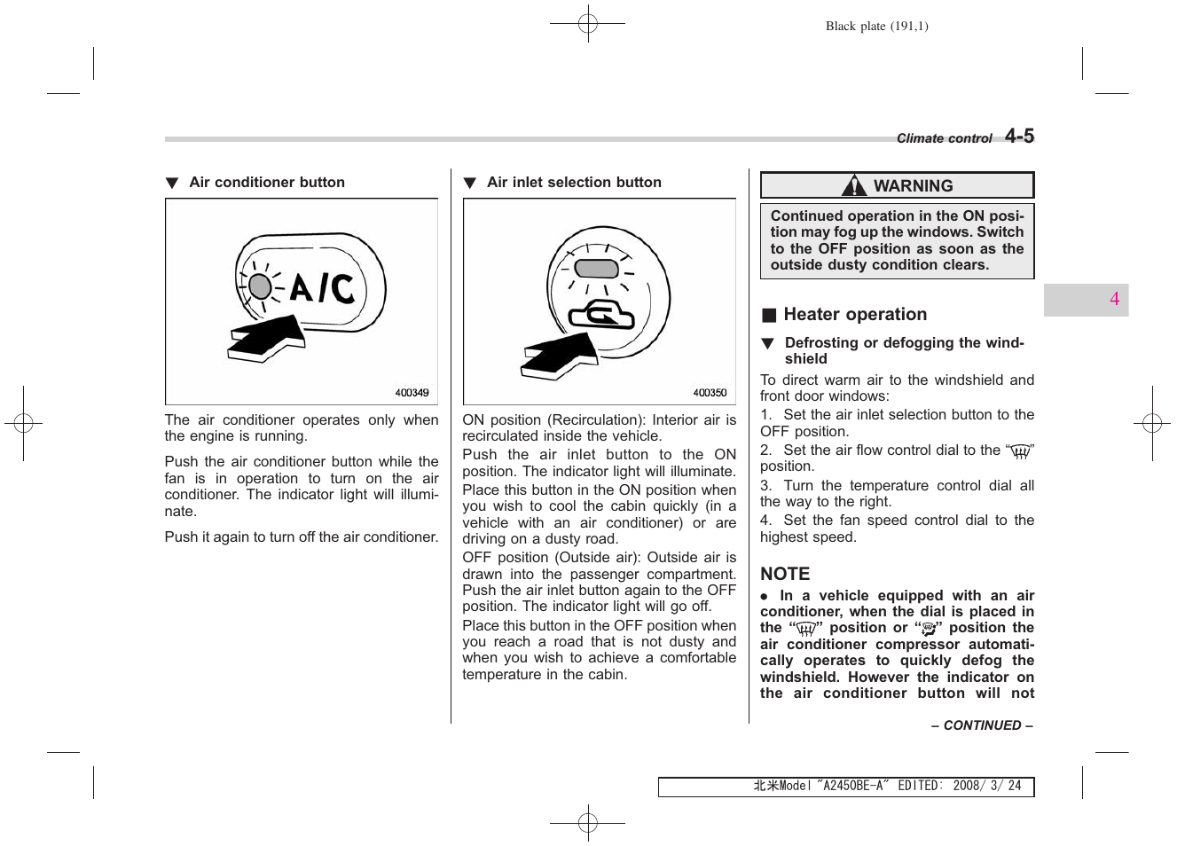 Subaru 2009 Legacy User Manual | Page 187 / 447