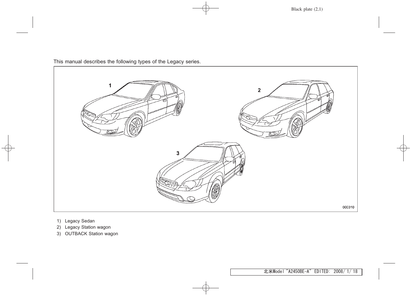 Subaru 2009 Legacy User Manual | Page 2 / 447