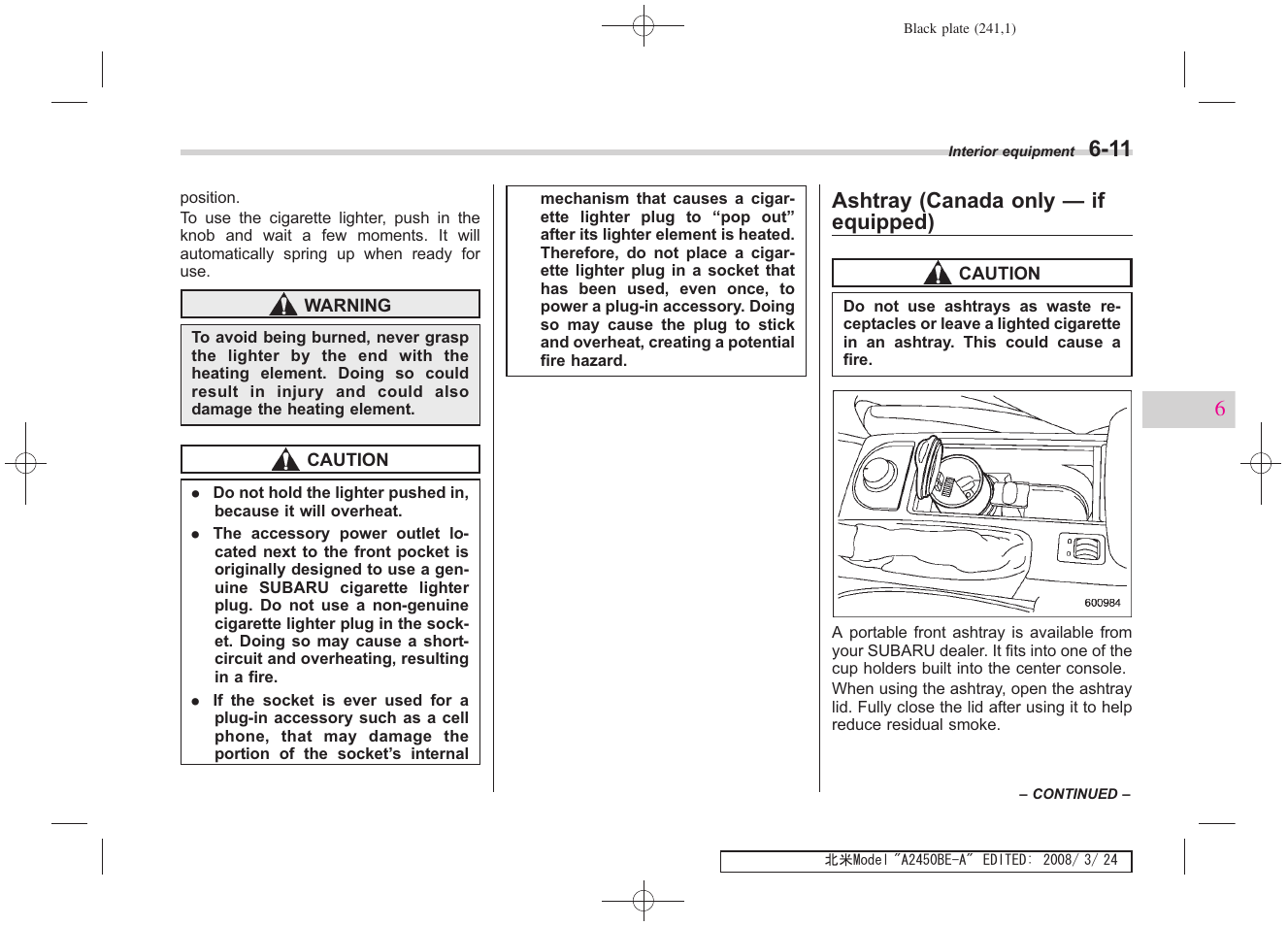 Subaru 2009 Legacy User Manual | Page 234 / 447