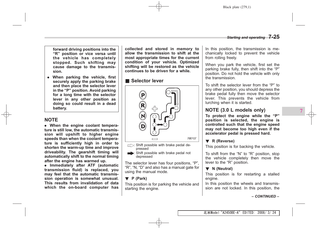 Subaru 2009 Legacy User Manual | Page 271 / 447