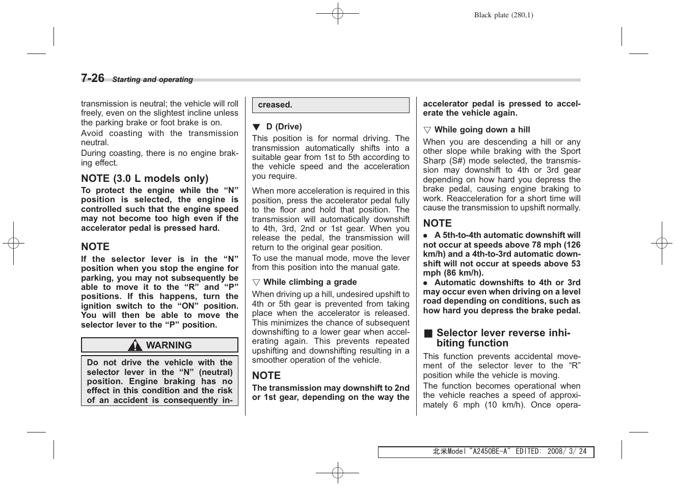 Subaru 2009 Legacy User Manual | Page 272 / 447